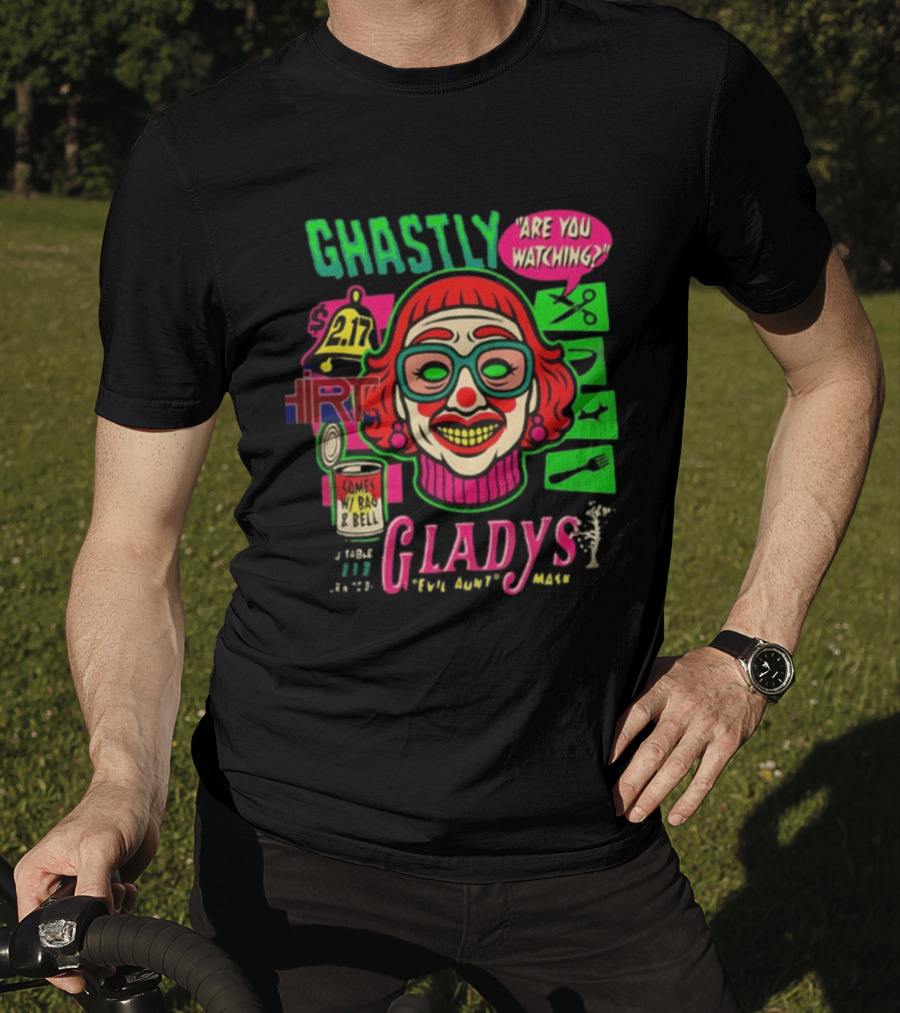 Ghastly Gladys Are You Ing Retro Clown Vintage Pop T-Shirt