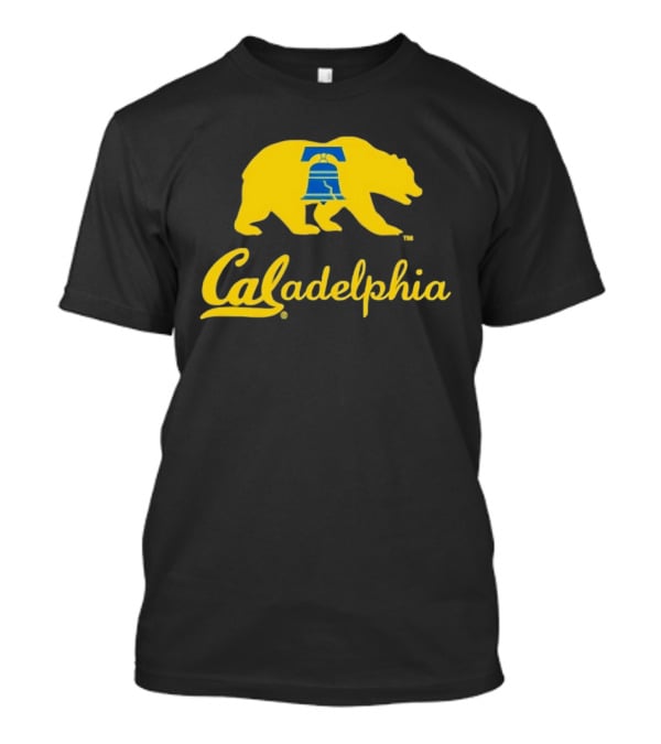 Caladelphia California Bear With Liberty Bell T-Shirt
