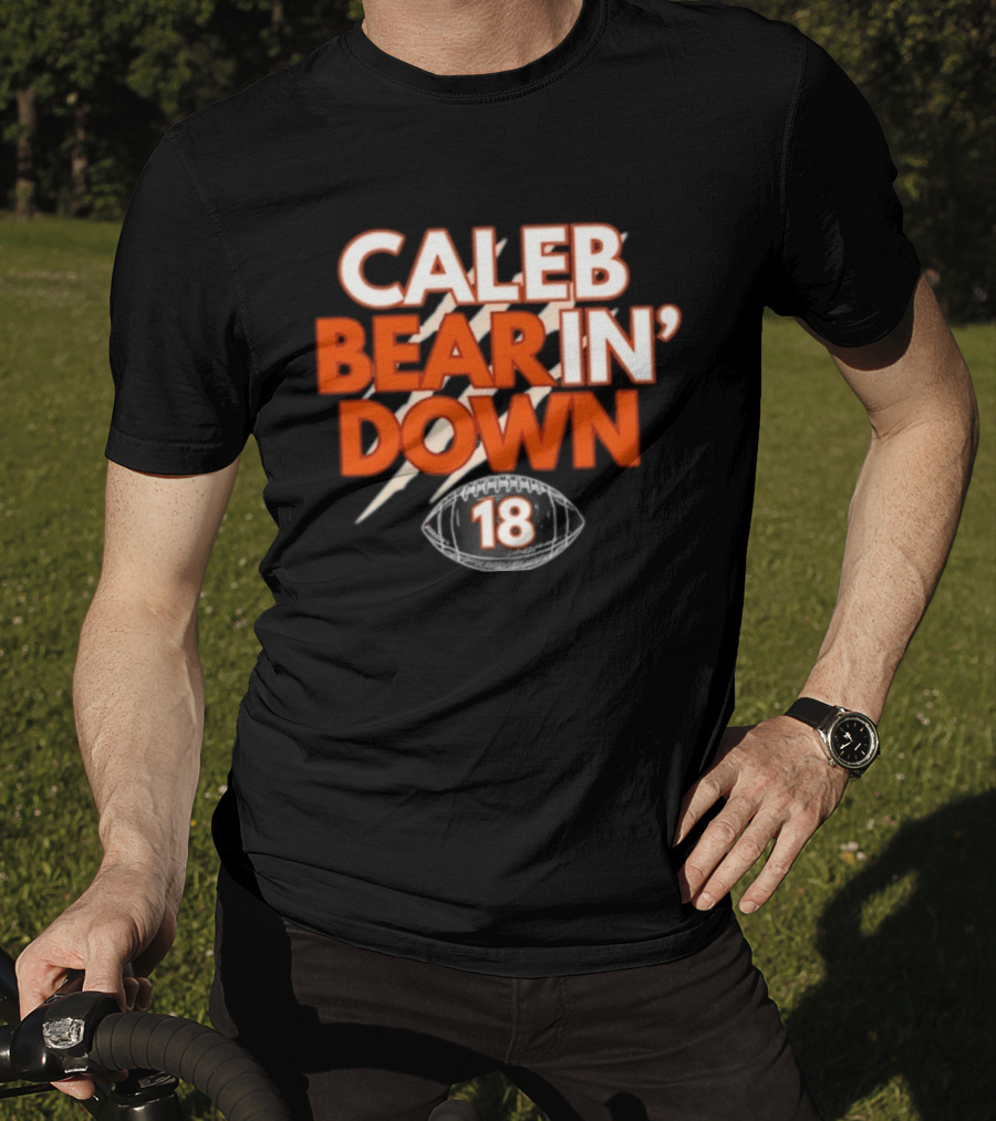 Caleb Bear In Down 18 Football Scratch Marks T-Shirt