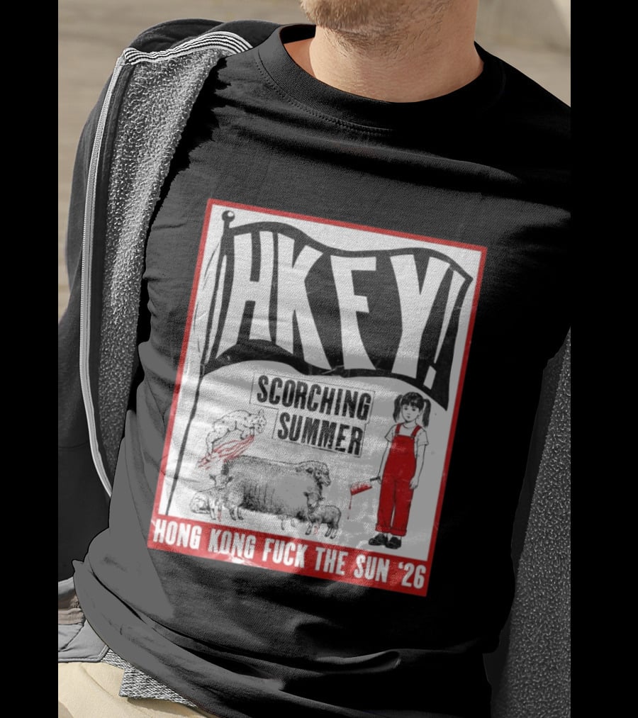 HKFY Scorching Summer Hong Kong Fuck The Sun 26 With Girl In Red Overalls And Sheep T-Shirt