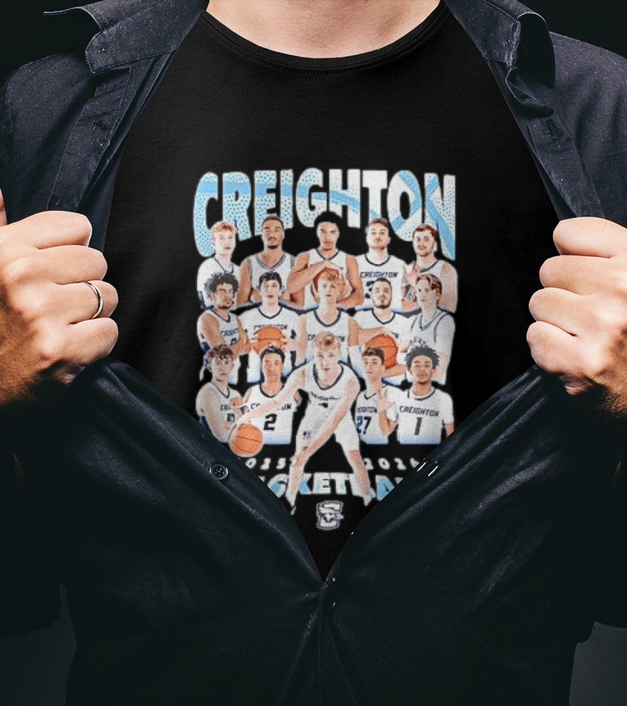 Creighton 2026 Basketball Team Players Roster T-Shirt