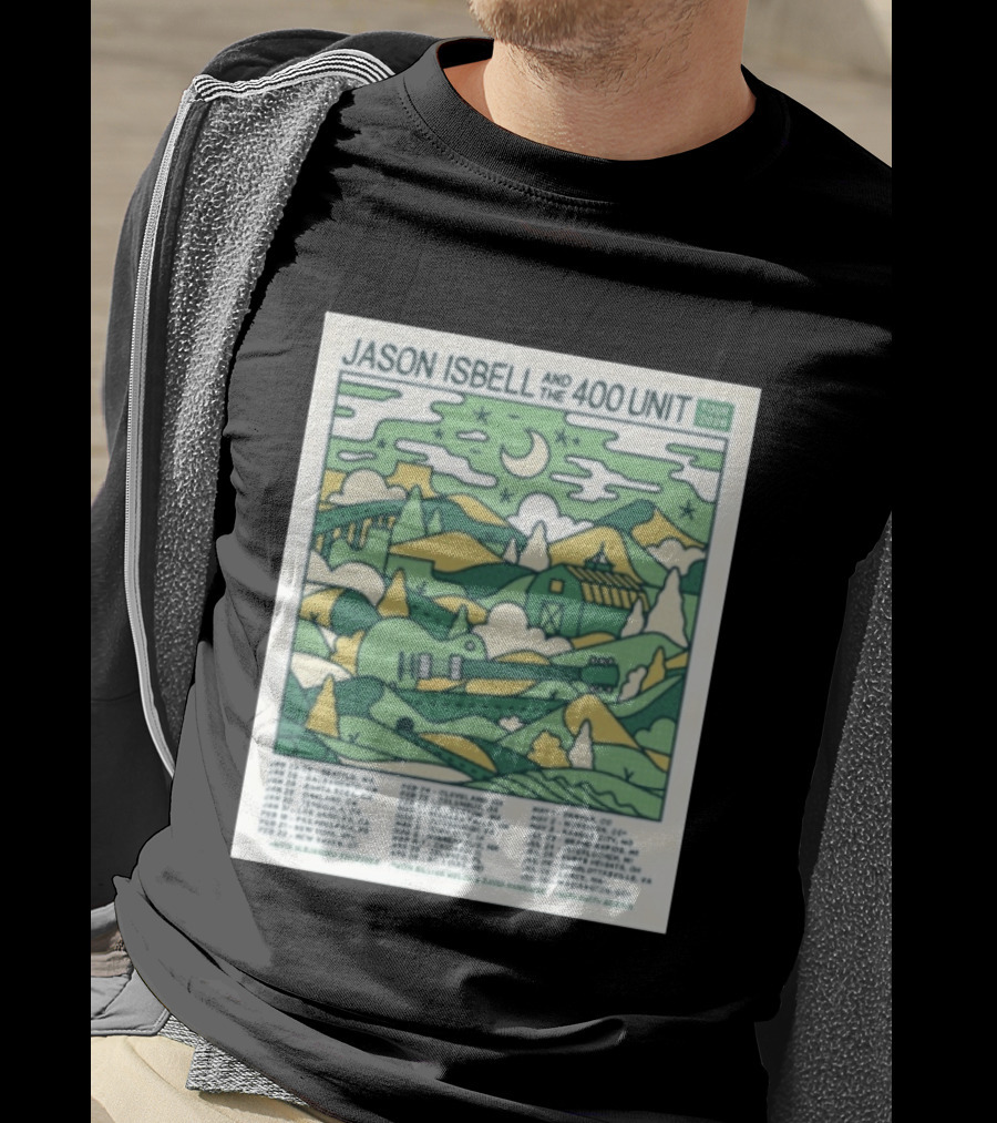 Jason Isbell And The 400 Unit Tour 2026 January 23 24 Seattle Wa Jan 26 Sacramento Ca Nostalgic 2026 Countryside Landscape T-Shirt