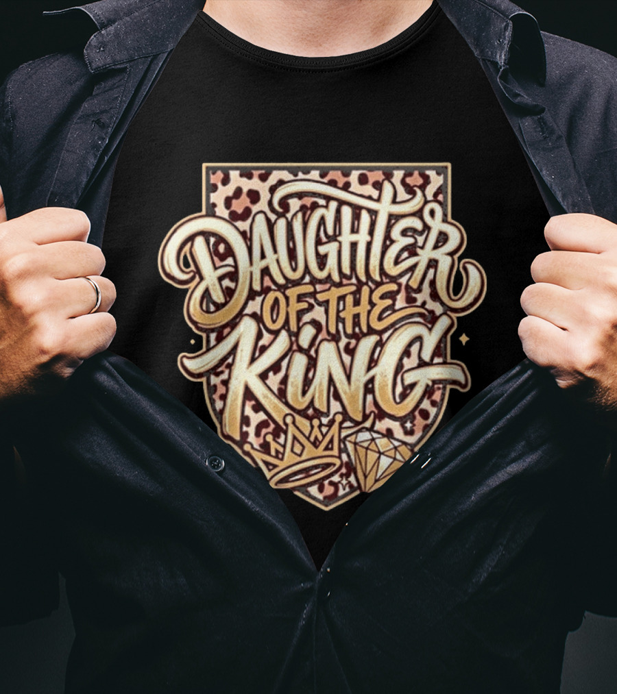 Daughter Of The King Leopard Crown Diamond T-Shirt