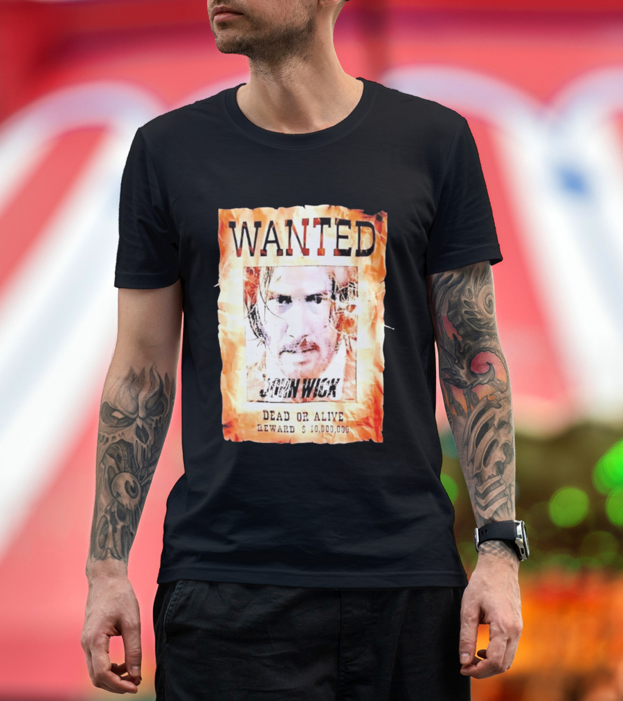 Wanted John Wick Dead Or Alive Reward 10 Million Dollars T-Shirt