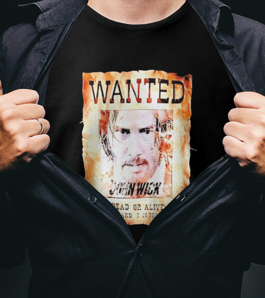 Wanted John Wick Dead Or Alive Reward 10 Million Dollars T-Shirt