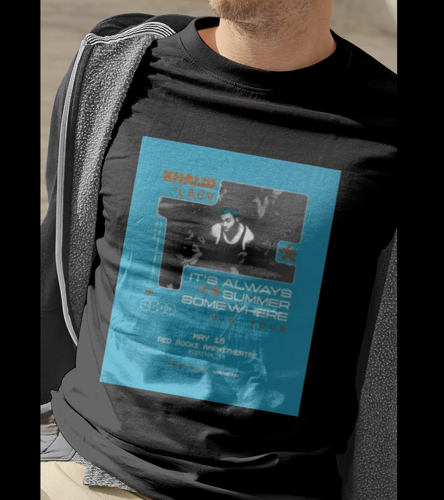 Khalid Lauv It's Always Summer Somewhere US Tour 2026 May 18 Red Rocks Amphitheatre Morrison CO Live Nation T-Shirt