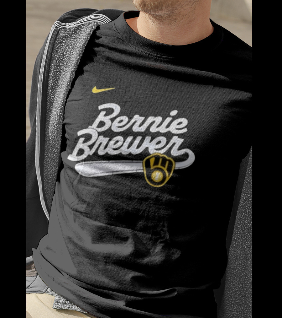 Bernie Brewer Milwaukee Brewers Iconic Bat And Ball Nike T-Shirt