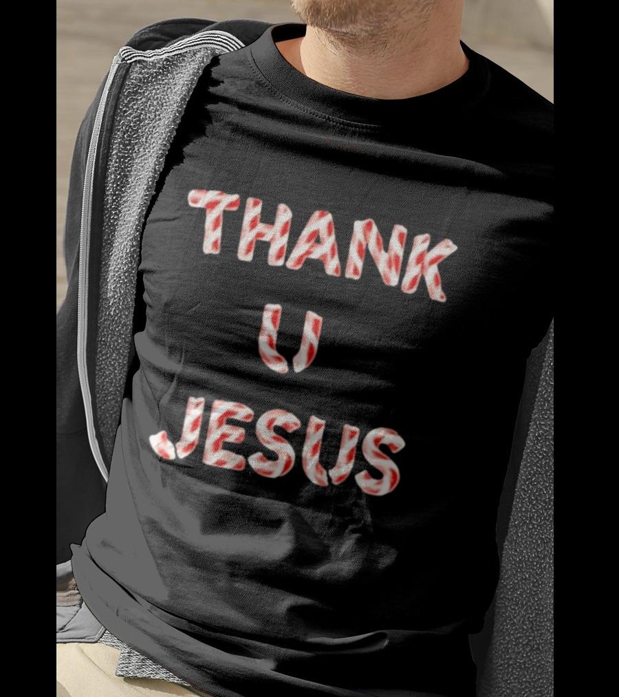 Original Daydrian Harding Thank U Jesus Candy Cane T-Shirt