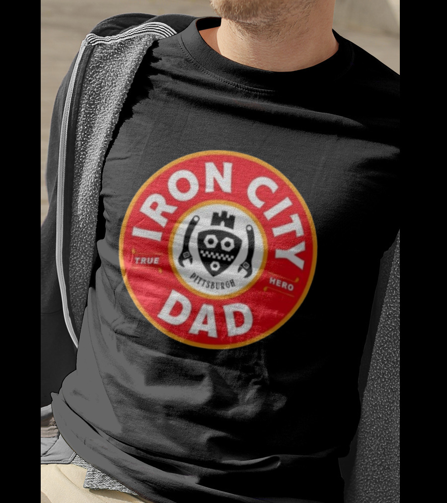 Iron City Dad Pittsburgh True Hero Circle T-Shirt