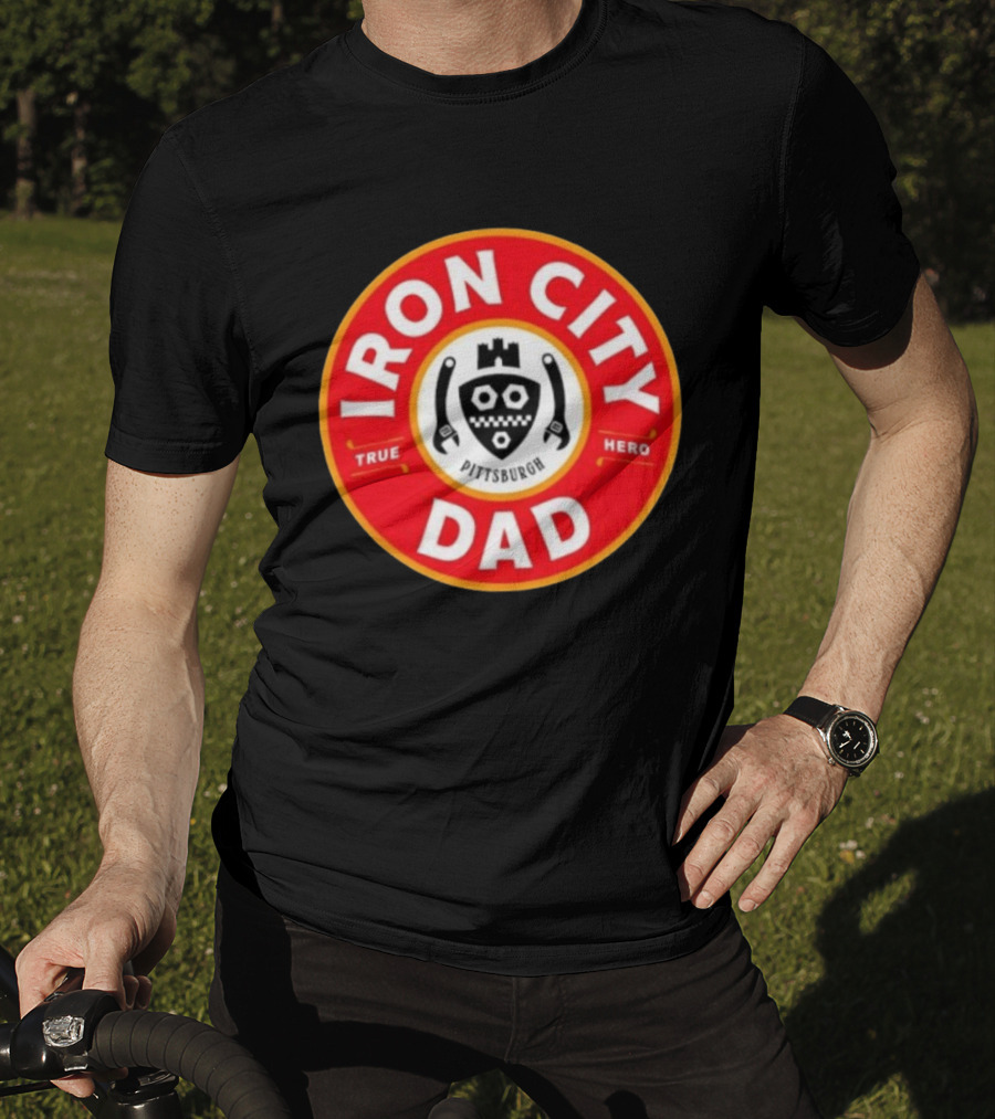 Iron City Dad Pittsburgh True Hero Circle T-Shirt