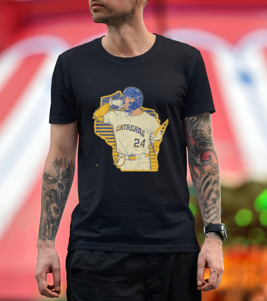 William Contreras Number 24 Milwaukee Baseball Player Original T-Shirt