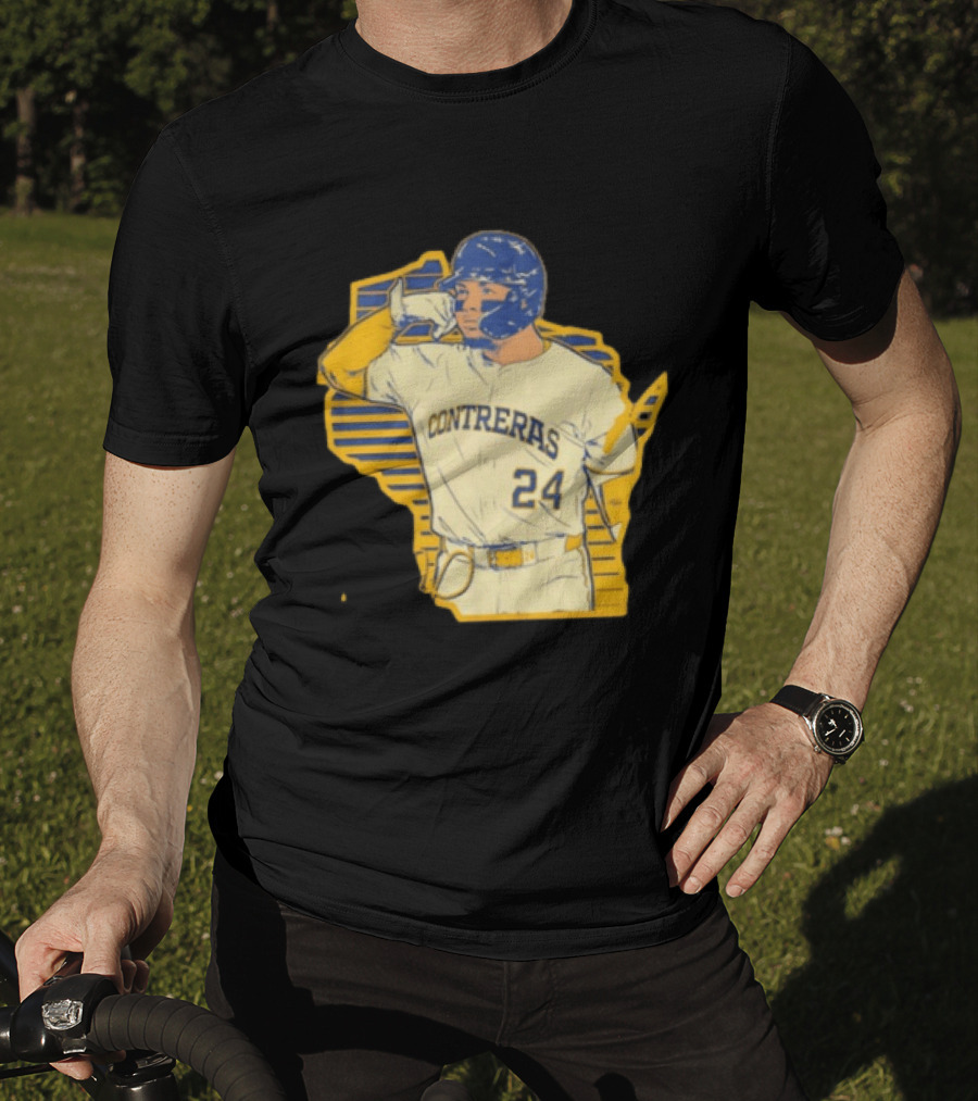 William Contreras Number 24 Milwaukee Baseball Player Original T-Shirt