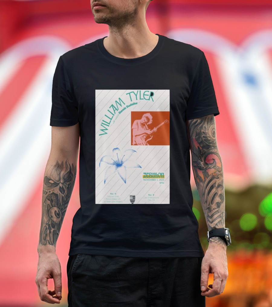 William Tyler Shazhad Shashidhar Zebulon California Concert November 5 6 7 2025 Mohave Gold Ojai Underground T-Shirt