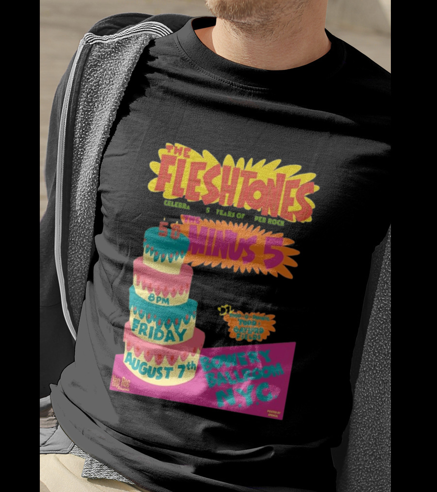 The Fleshtones And The Minus 5 Bowery Ballroom NYC August 7 Todd Gayford Fellers 2026 T-Shirt