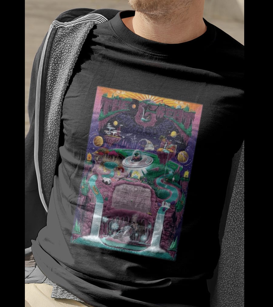 The Great Outdoors Fall Tour 2026 Cosmic Adventure Spaceships Waterfalls Planets T-Shirt
