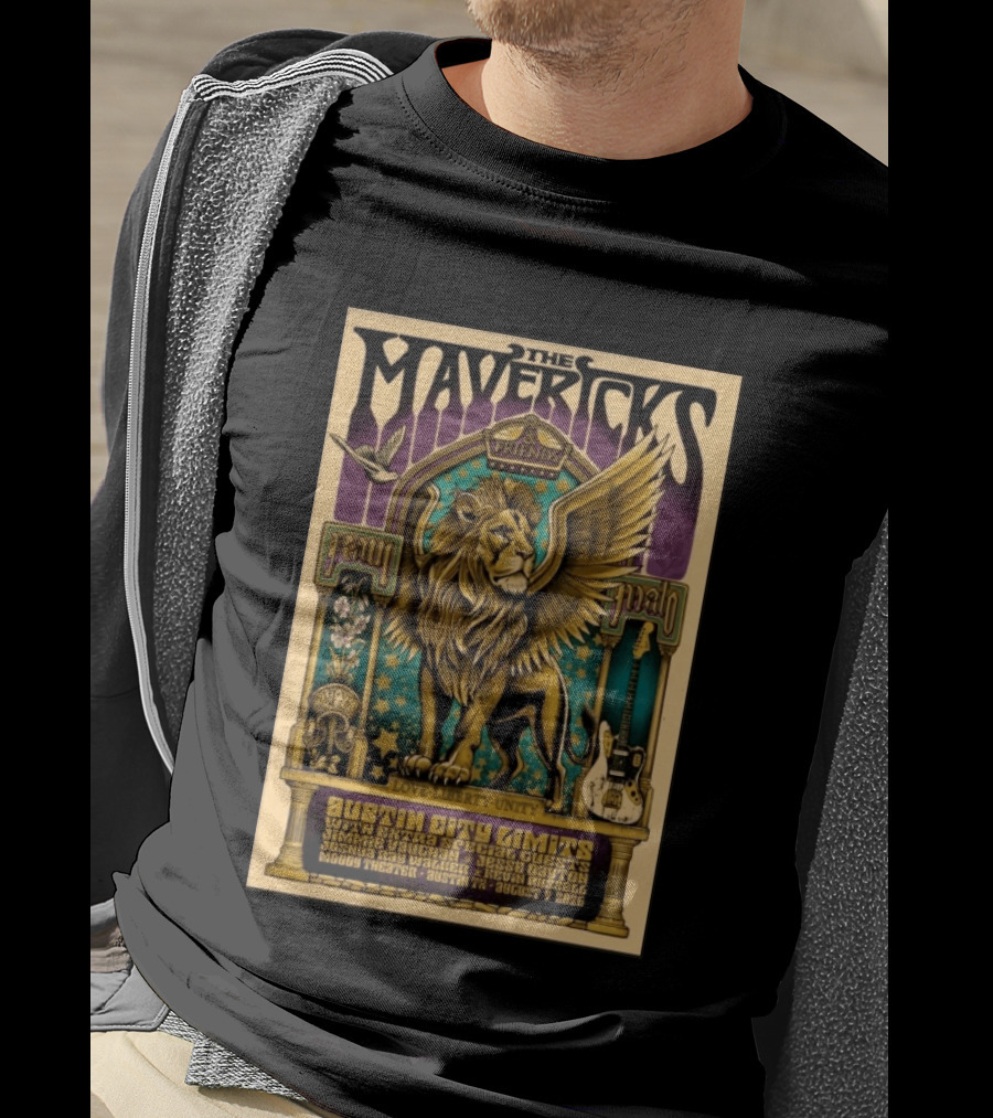 The Mavericks Austin City Limits Tour August 7 2026 Moody Theater Texas Music Concert T-Shirt