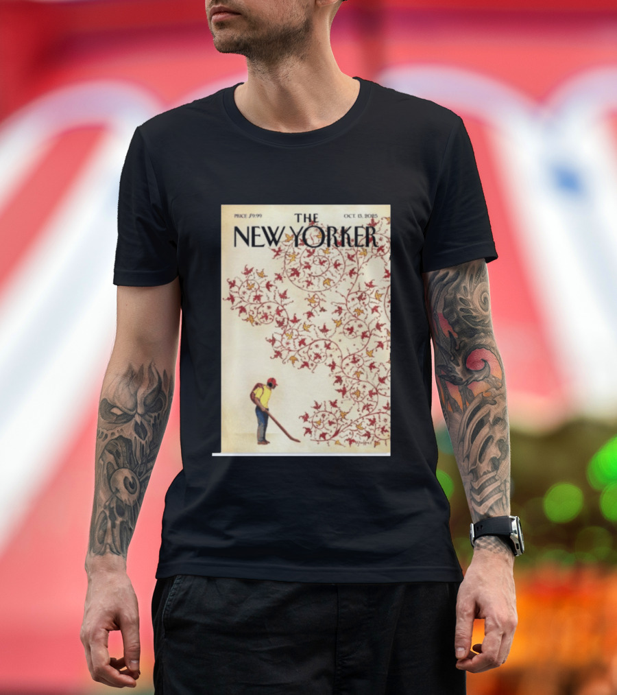 The New Yorker October 13 2025 Brian Stauffer Winds Of Change Vintage Cover T-Shirt