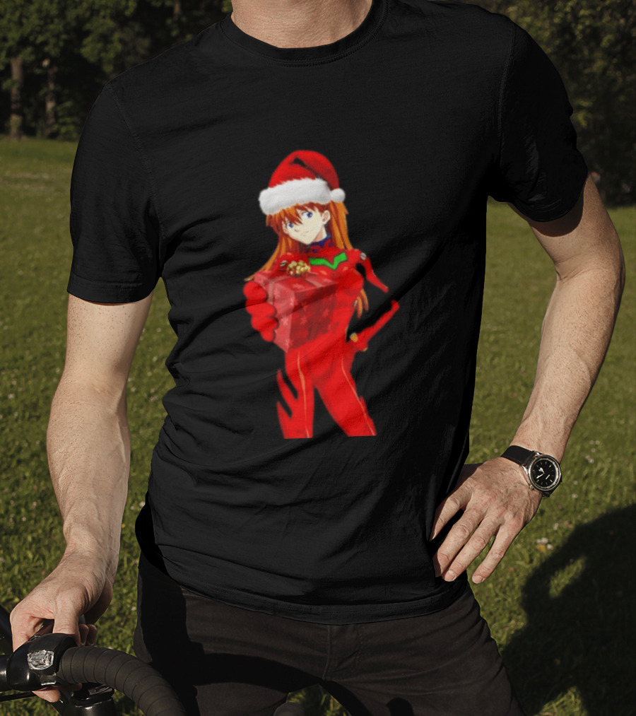 Asuka Christmas Present Neon Genesis Evangelion Anime T-Shirt