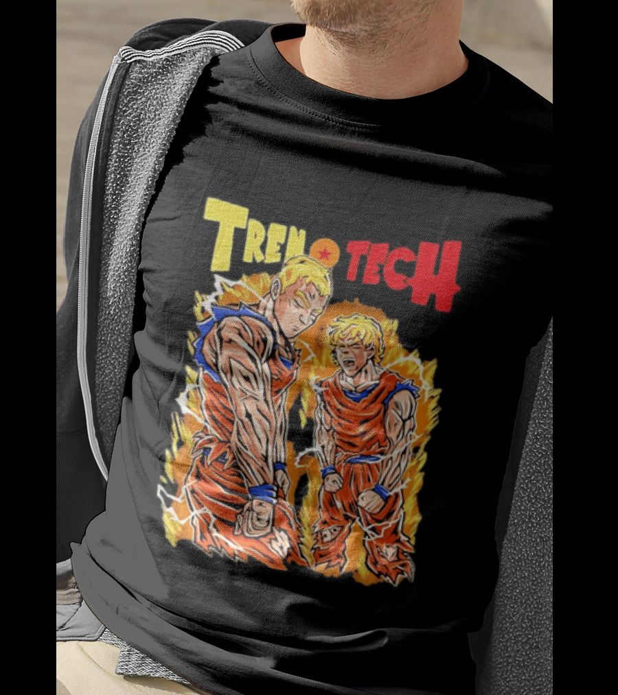 Tren Tech Dragon Ball Z Super Saiyan Goku Transformation Energy Burst T-Shirt