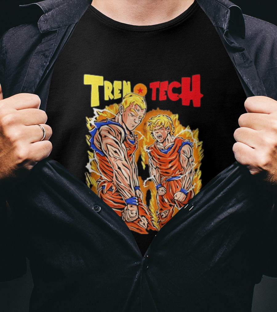 Tren Tech Dragon Ball Z Super Saiyan Goku Transformation Energy Burst T-Shirt