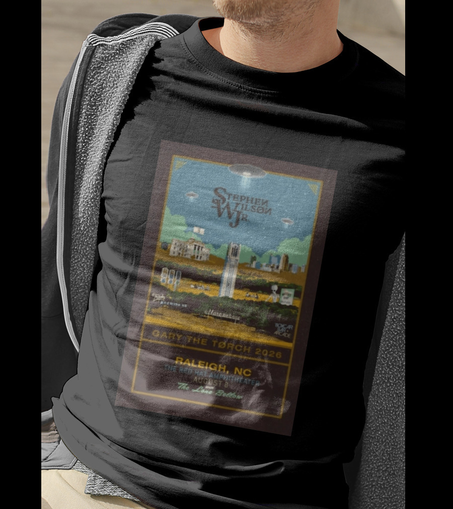 Stephen Wilson JR. Gary The Torch 2026 Raleigh NC Red Hat Amphitheater August 8 The Love Below T-Shirt