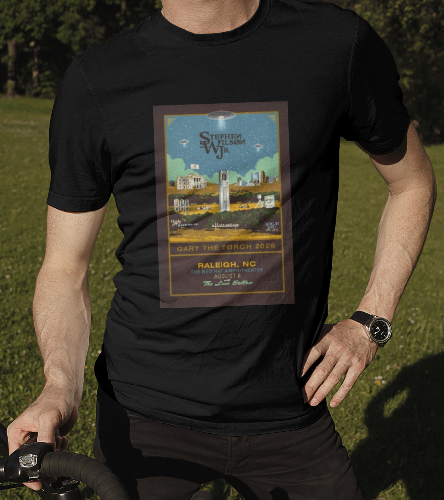 Stephen Wilson JR. Gary The Torch 2026 Raleigh NC Red Hat Amphitheater August 8 The Love Below T-Shirt