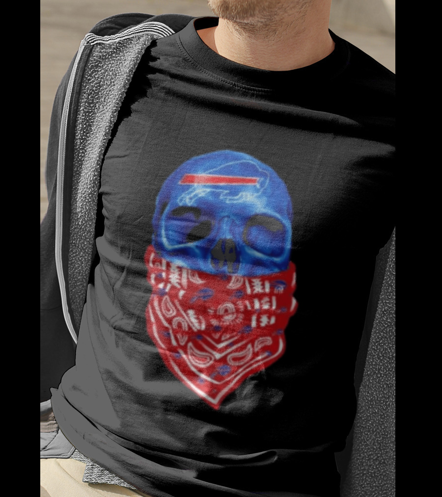 Outlaw Skull Gang Buffalo Bills Bandana Face Covering Trend T-Shirt