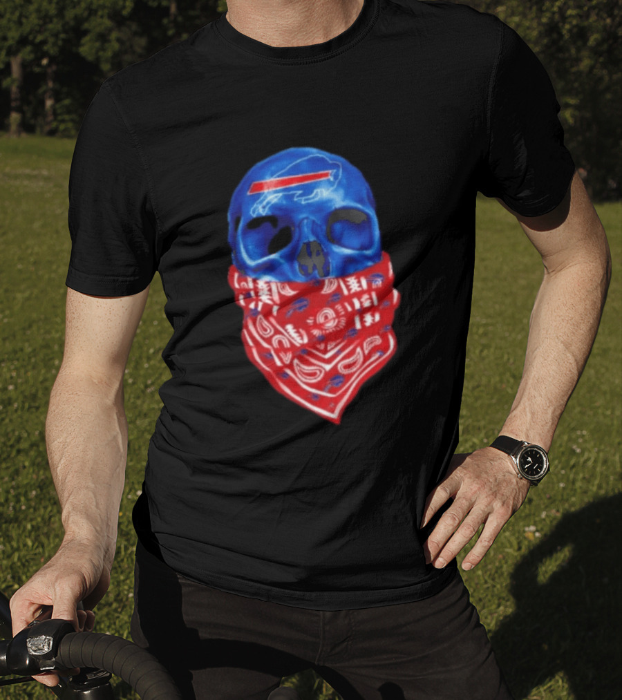 Outlaw Skull Gang Buffalo Bills Bandana Face Covering Trend T-Shirt