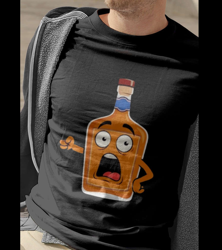 Tears Of The Left Whiskey Funny Cartoon Expression T-Shirt