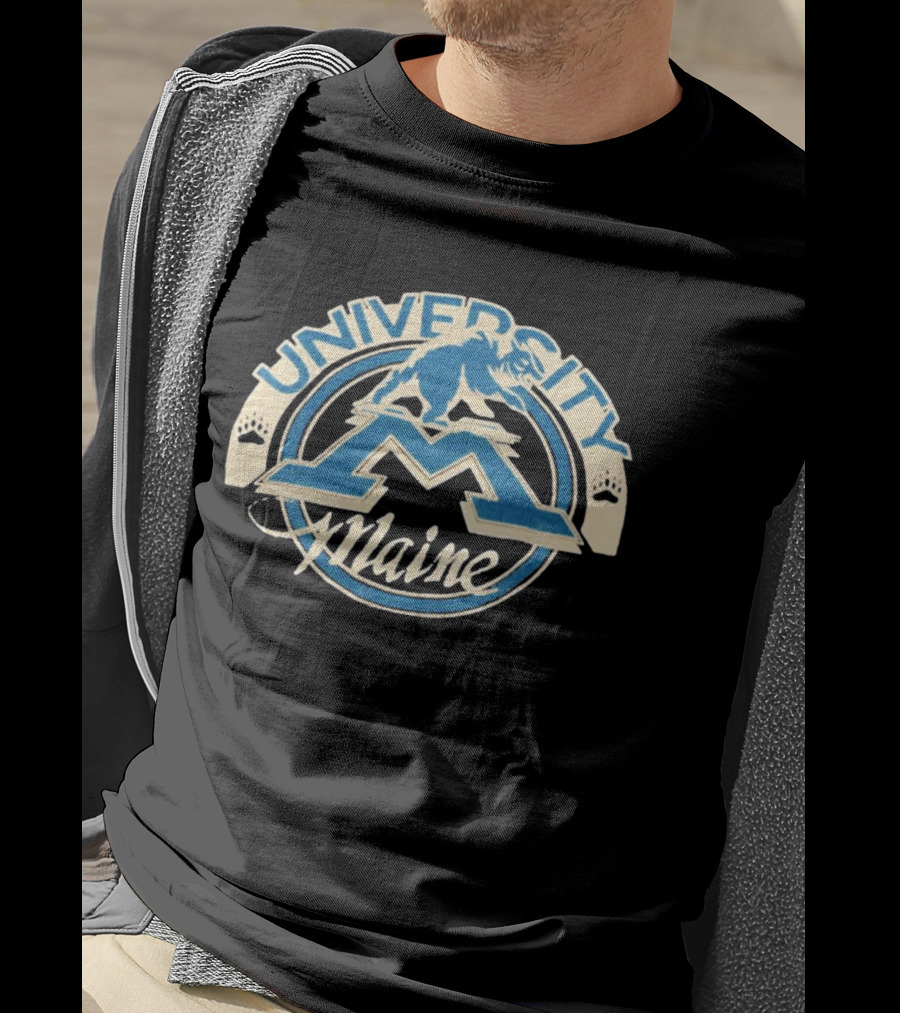 University Of Maine Bear Mascot Circular T-Shirt