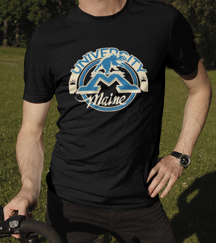 University Of Maine Bear Mascot Circular T-Shirt