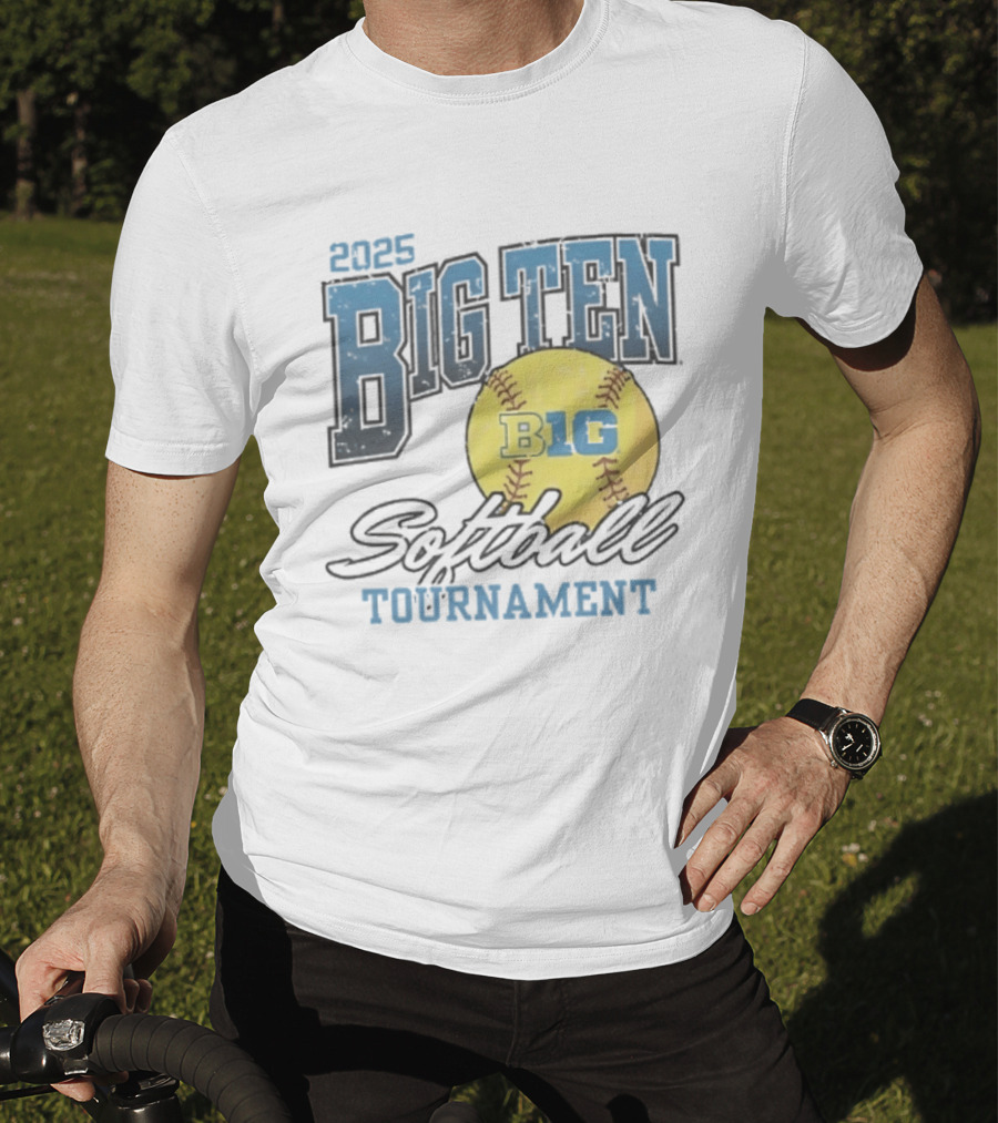2025 Big Ten Softball Tournament B1G Yellow Softball T-Shirt