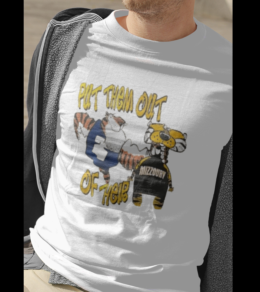 Put Them Out Of Their Mizzoury Auburn Tigers Missouri Tigers T-Shirt