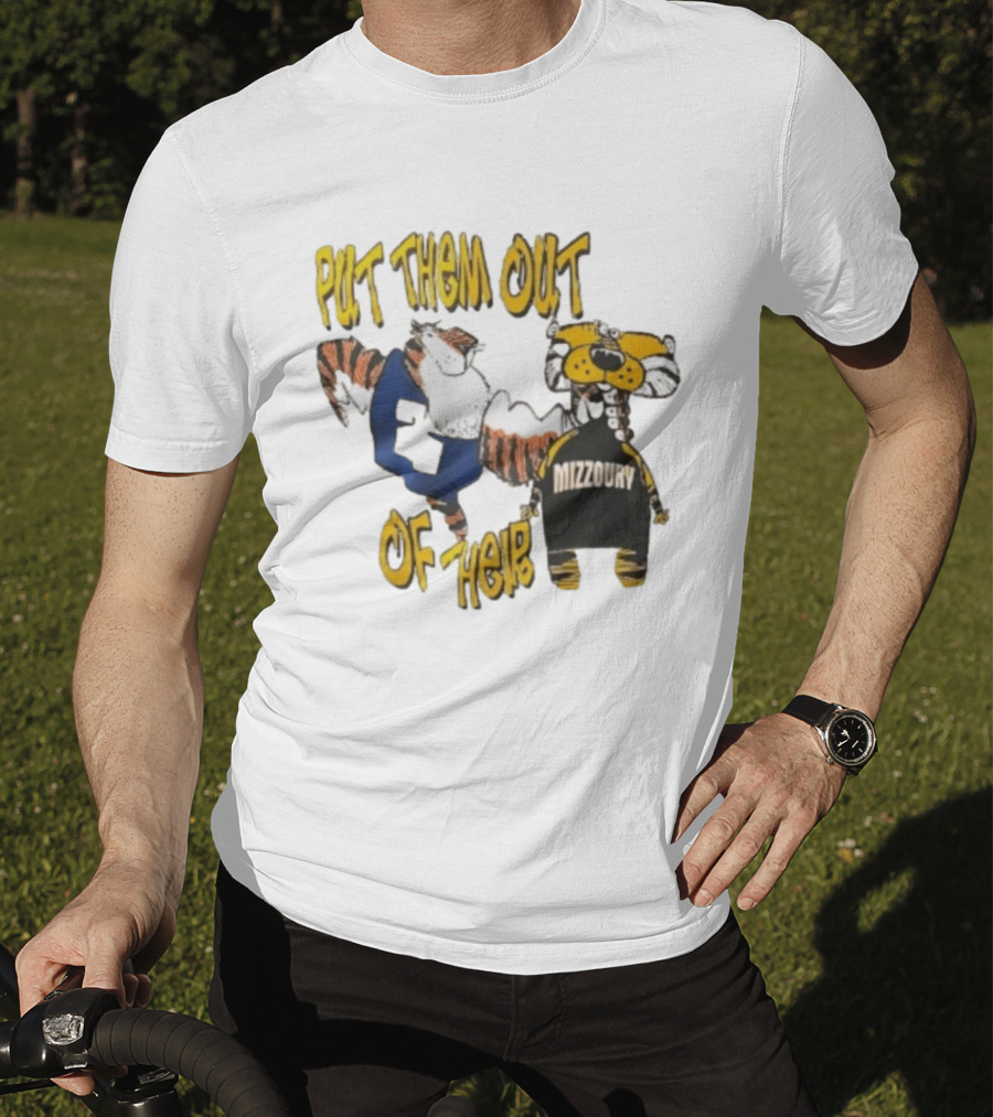 Put Them Out Of Their Mizzoury Auburn Tigers Missouri Tigers T-Shirt
