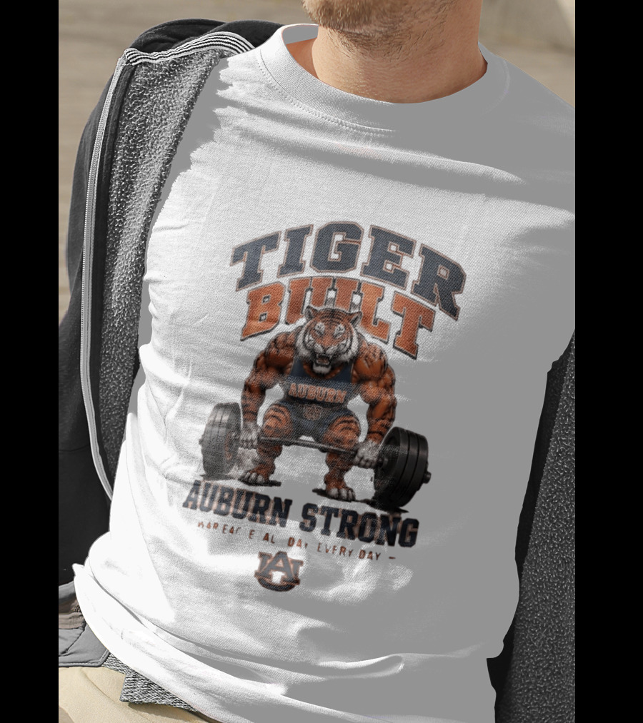 Auburn Tigers Tiger Built Auburn Strong War Eagle Everyday T-Shirt