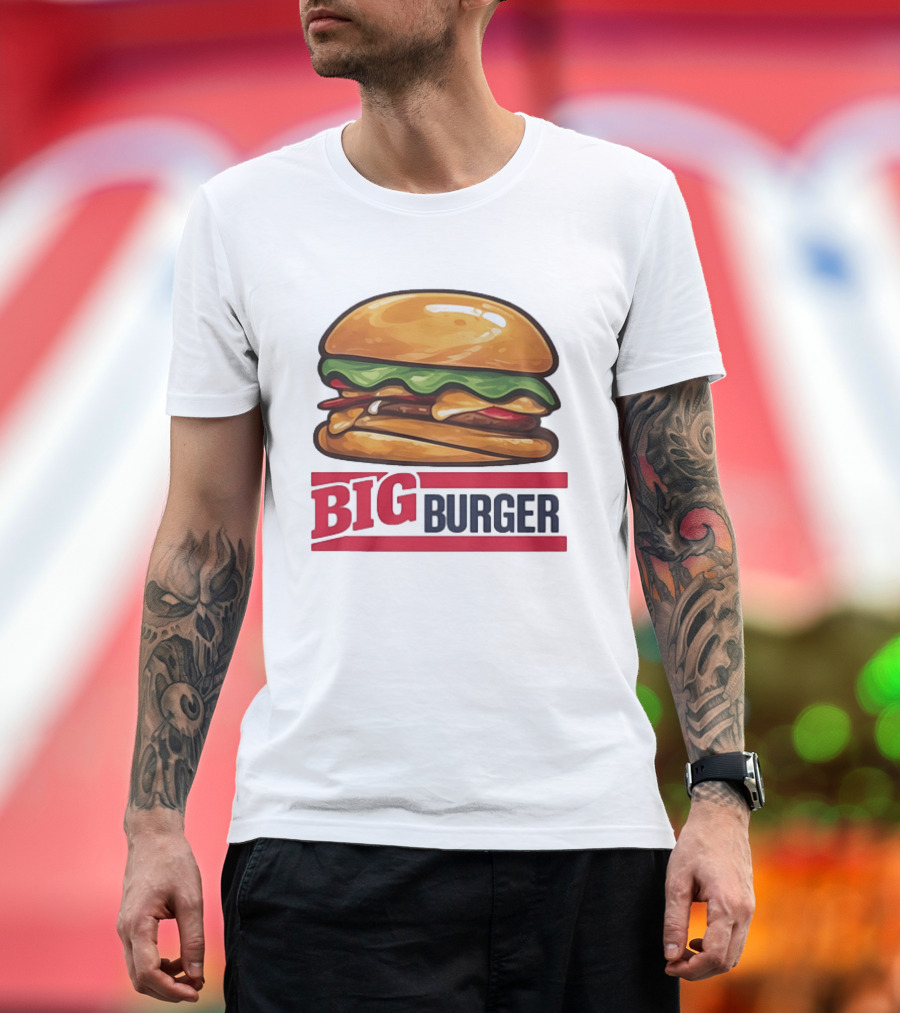 Big Burger Cheeseburger Fast Food Hamburger T-Shirt