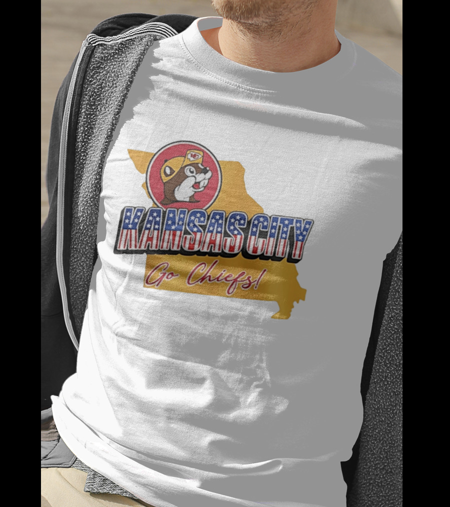 Kansas City Chiefs Buc Ees Go Chiefs Patriotic Kansas City T-Shirt