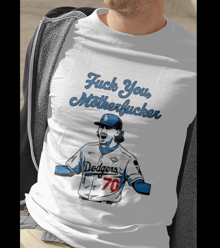 La Dodgers Justin Wrobleski 70 Baseball T-Shirt