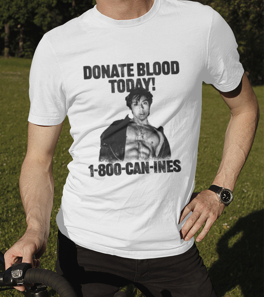 Mad Tsai Store Donate Blood Today 1 800 Can Ines White T-Shirt