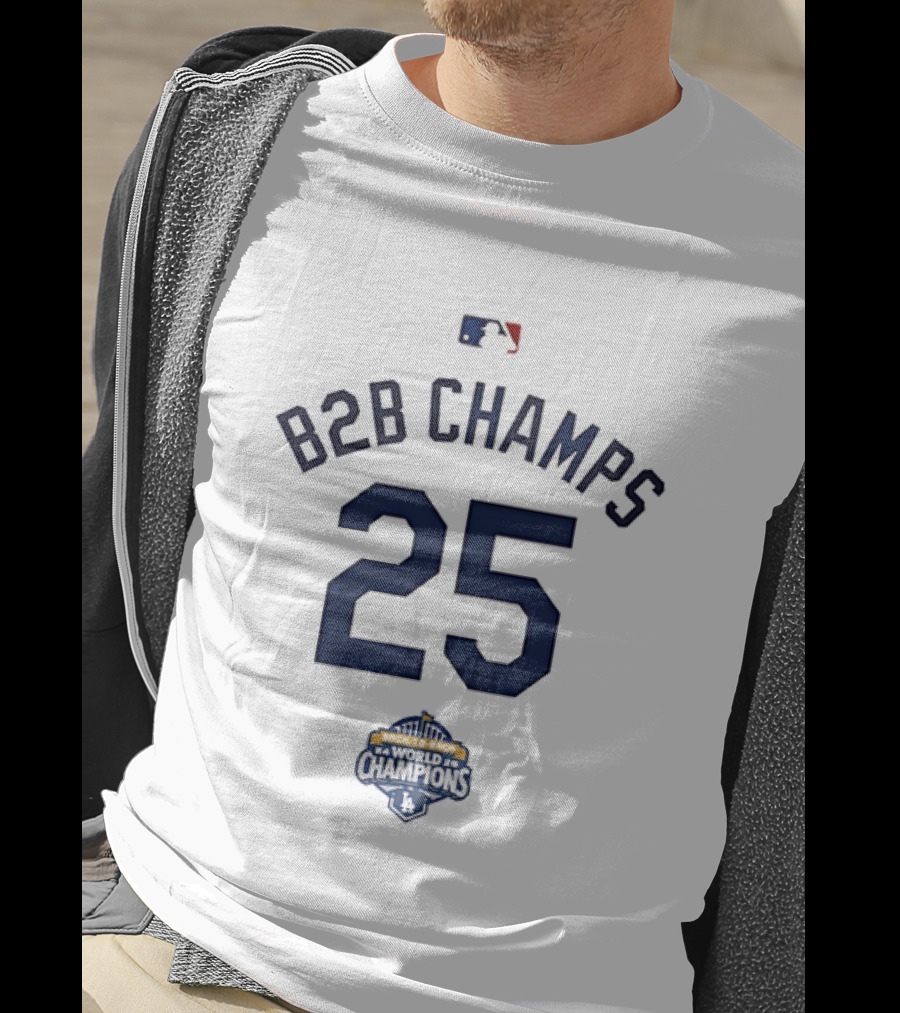 Los Angeles Dodgers B2B Champions 25 Baseball Pride T-Shirt