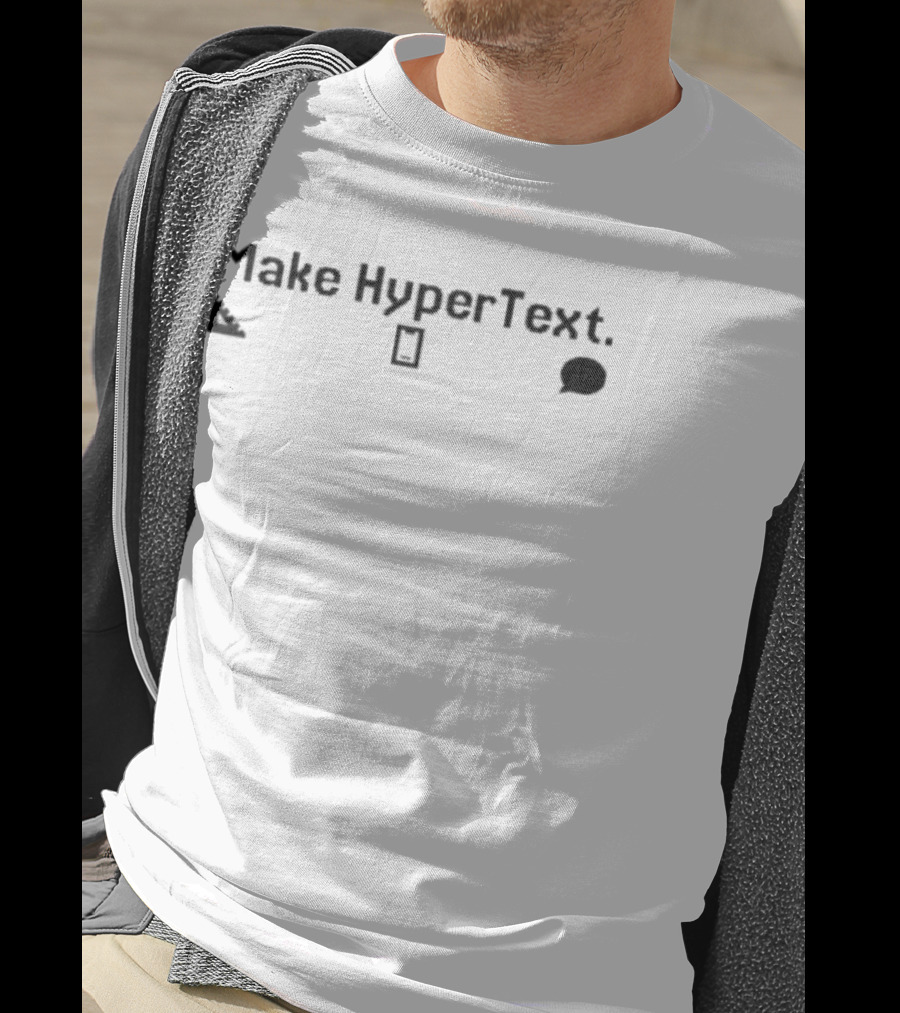 Make HyperText Icons Speech Bubble Rectangle Ruler T-Shirt