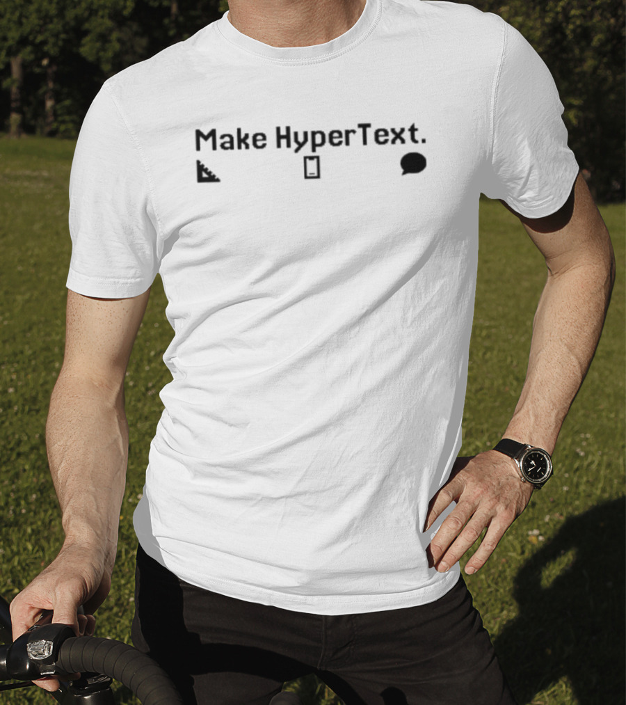 Make HyperText Icons Speech Bubble Rectangle Ruler T-Shirt