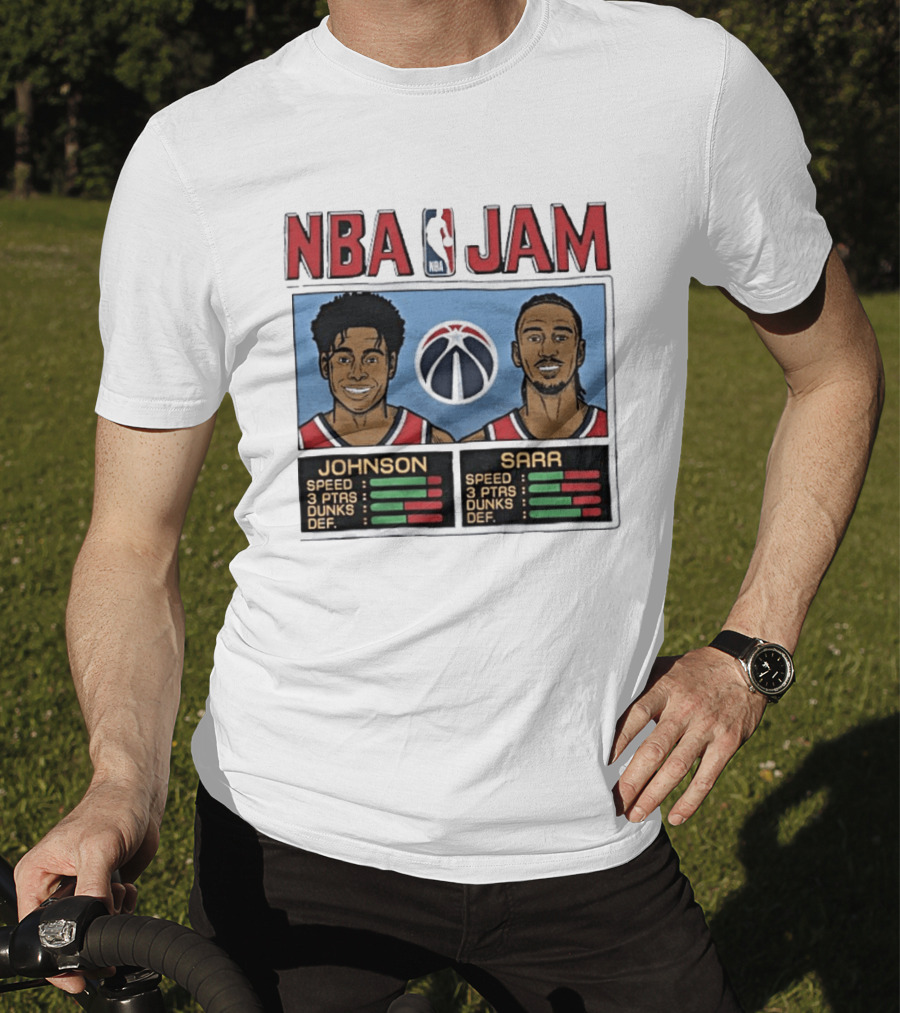 NBA Jam Wizards Johnson Alex Sarr Players Speed Points Dunks Defense T-Shirt