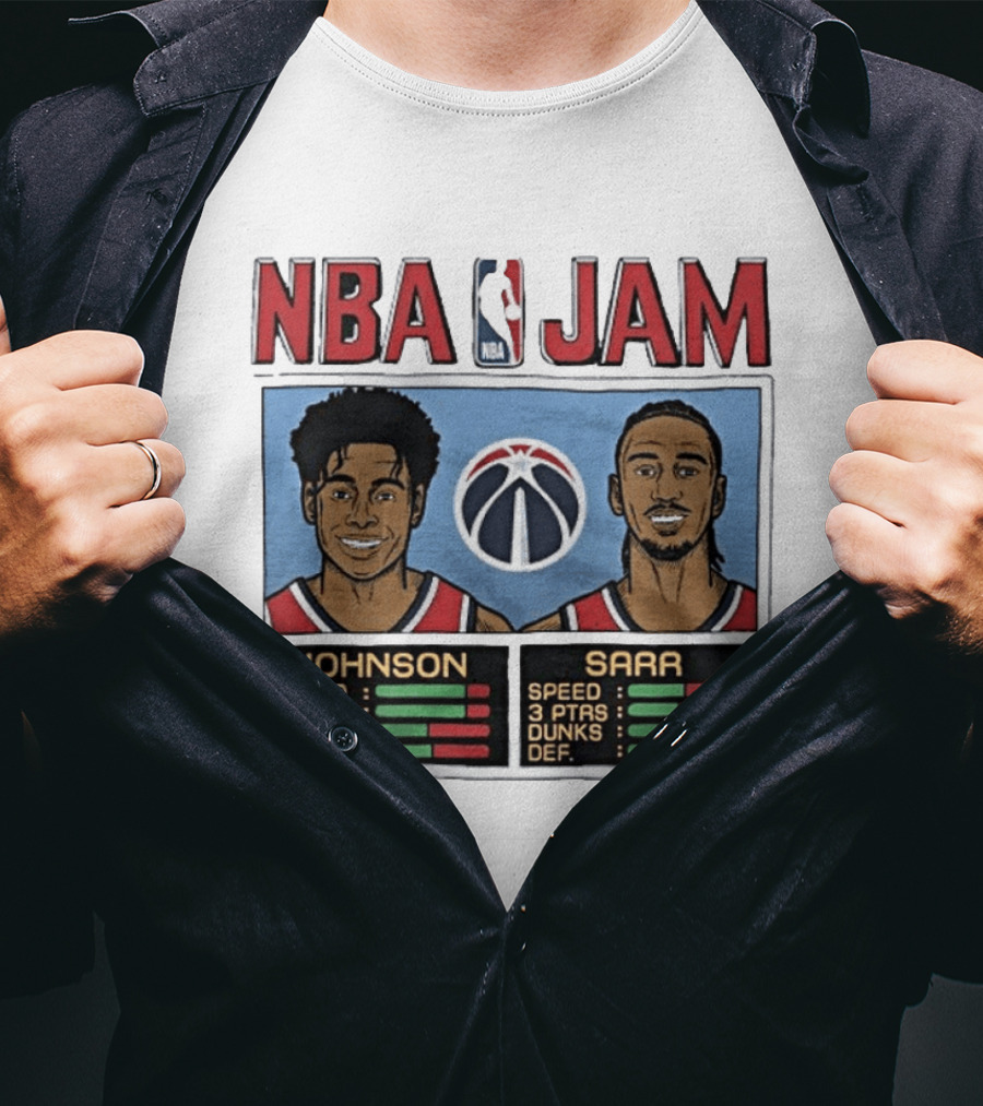 NBA Jam Wizards Johnson Alex Sarr Players Speed Points Dunks Defense T-Shirt