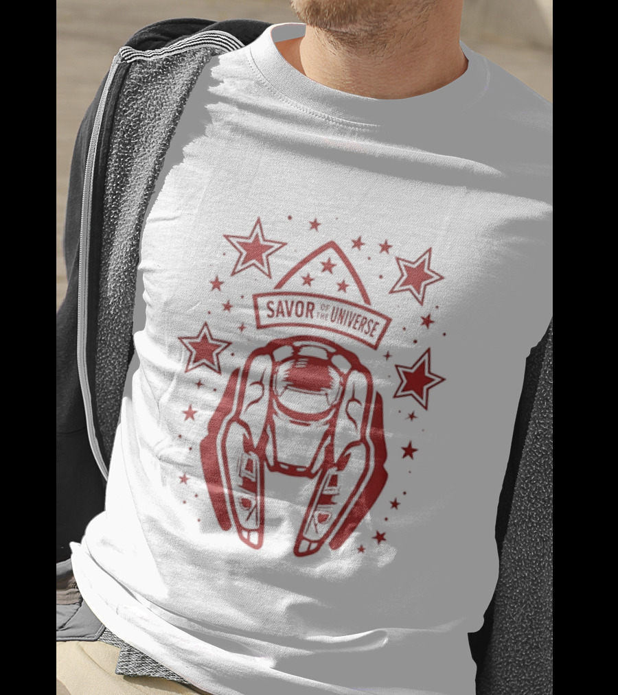 Savor Space Helmet Astronaut Starry Universe Adventure T-Shirt