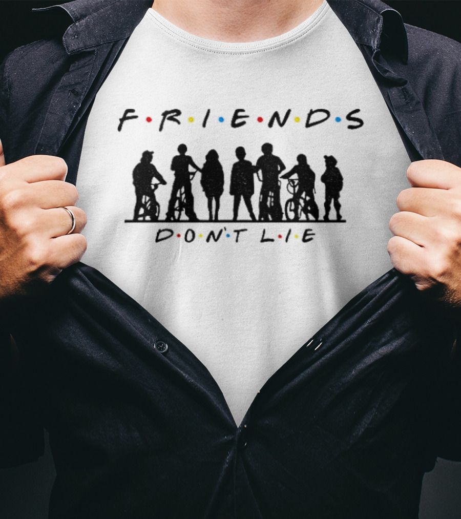 Friends Don't Lie Stranger Things Upside Down Classic TV T-Shirt