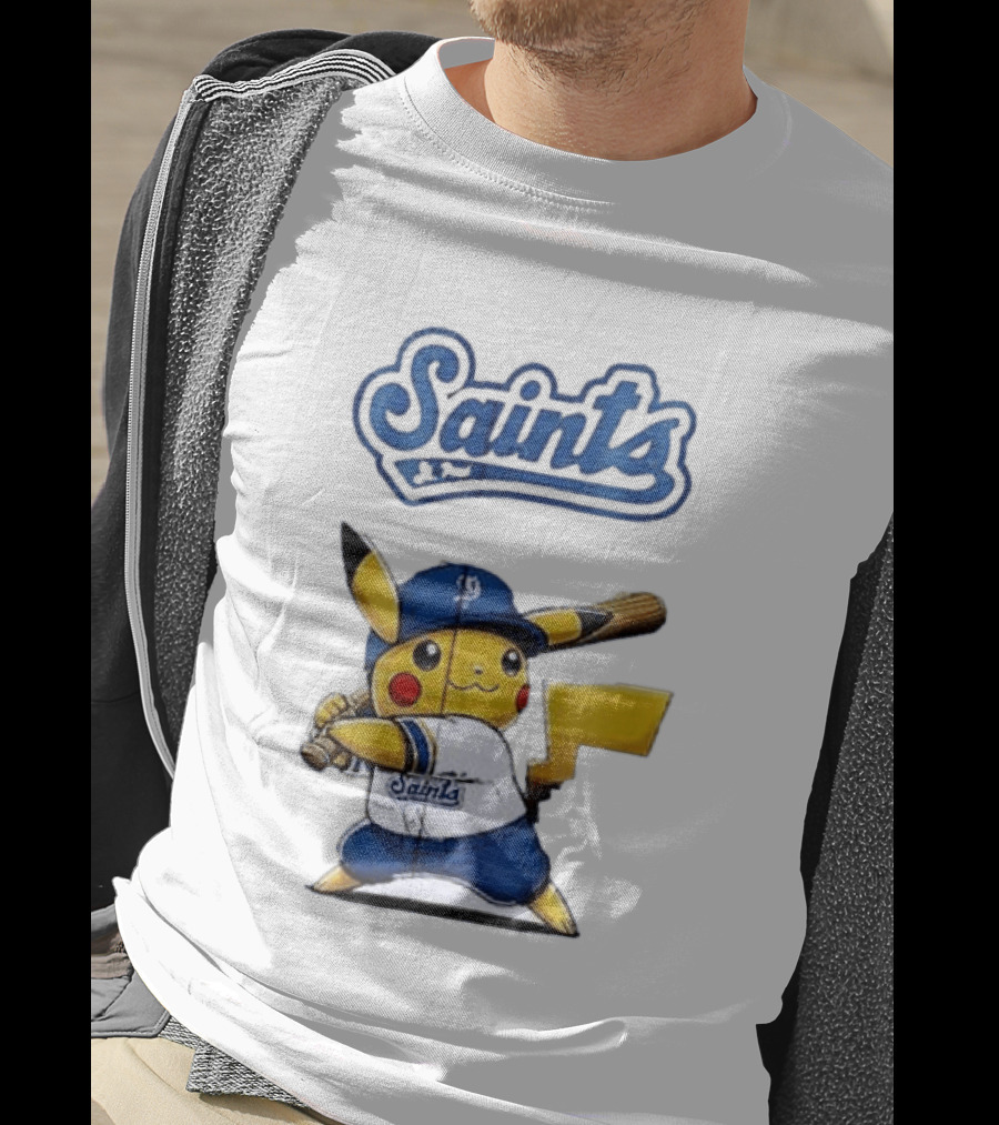 St Paul Saints Pikachu Baseball Collaboration T-Shirt