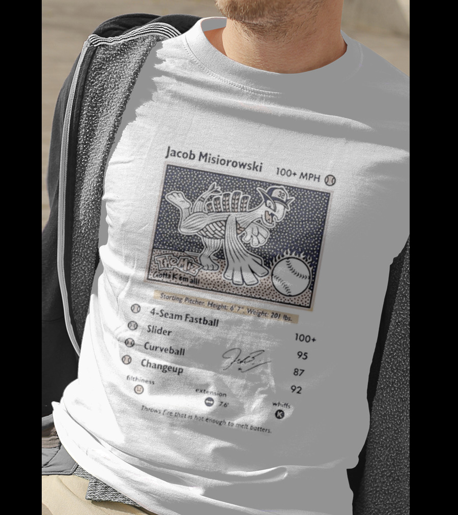 Jacob Misiorowski Milwaukee Brewers Baseball The Miz Gotta K Em All Pokémon Card Style 2026 T-Shirt