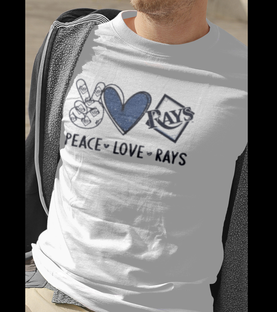 Peace Love Rays Tampa Bay Baseball Original T-Shirt