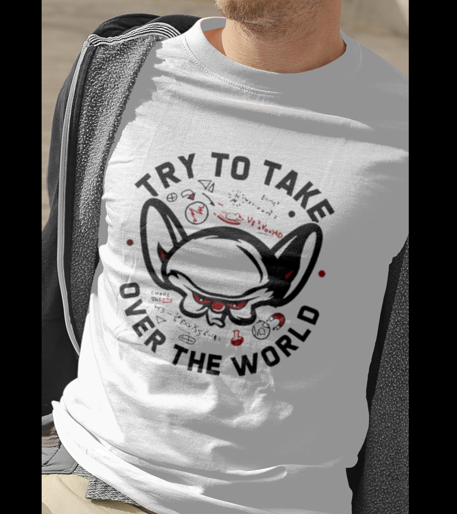 Try To Take Over The World Brain Cartoon T-Shirt